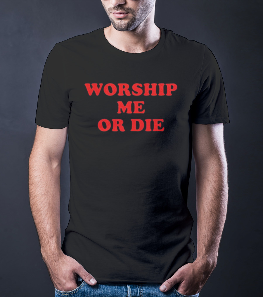 Worship Me Or Die 1987 Music Lover Retro Style T-Shirt