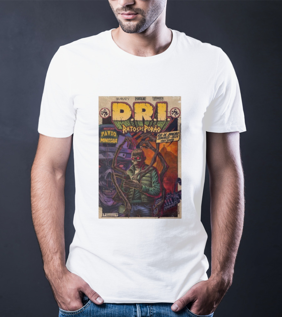 D.R.I Ratos De Porão Rio De Janeiro Zumbargo 2026 Circo Voador T-Shirt