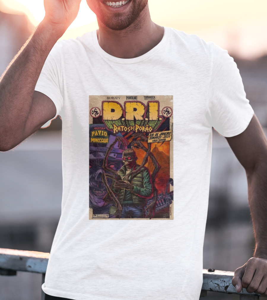 D.R.I Ratos De Porão Rio De Janeiro Zumbargo 2026 Circo Voador T-Shirt
