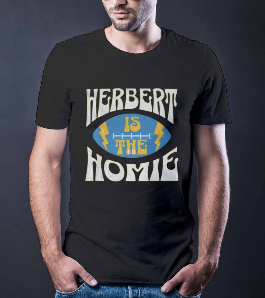 Herbert Is The Homie Los Angeles Chargers Football Justin Herbert Lightning Bolt T-Shirt