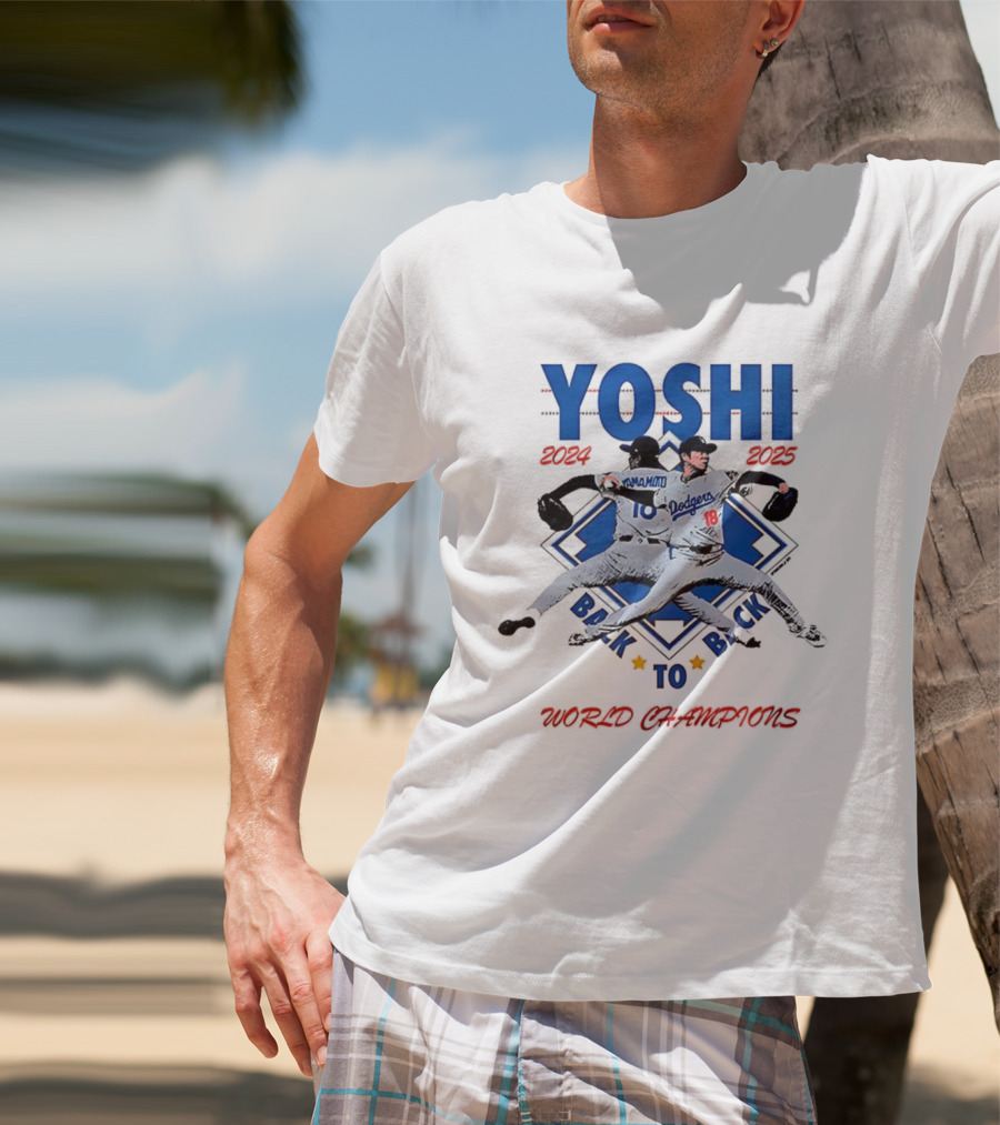 Yoshi Dodgers Back To Back World Champions 2024-2025 T-Shirt