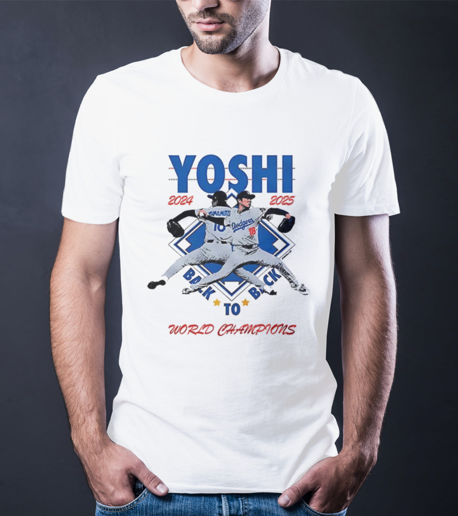 Yoshi Dodgers Back To Back World Champions 2024-2025 T-Shirt