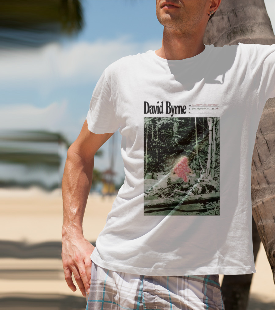 David Byrne Bill Graham Civic Auditorium San Francisco Nov 16-18 Forest Red Shape T-Shirt