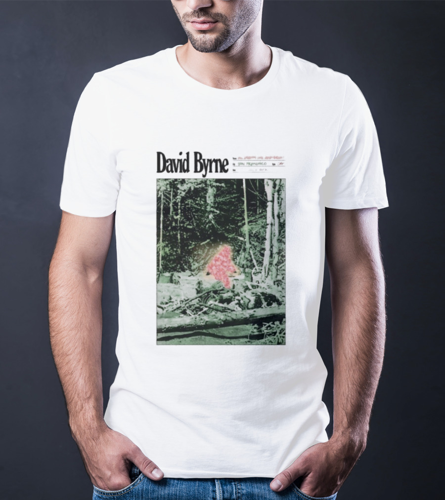 David Byrne Bill Graham Civic Auditorium San Francisco Nov 16-18 Forest Red Shape T-Shirt