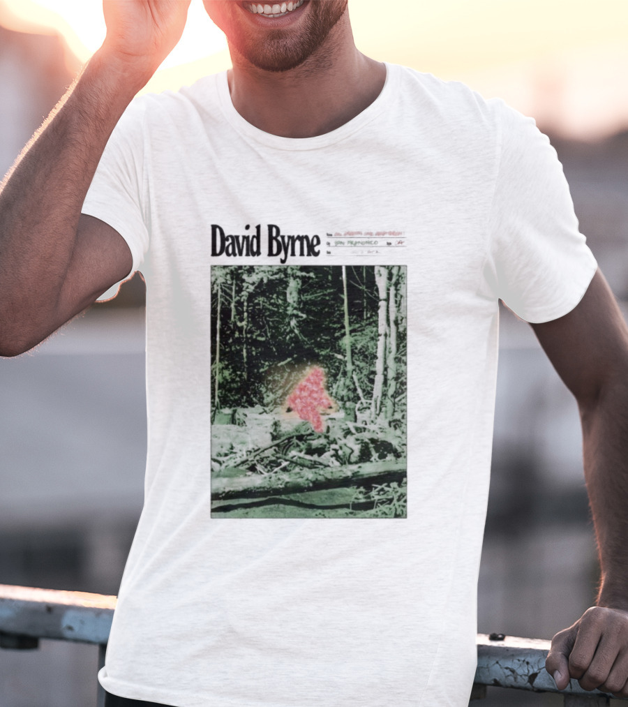 David Byrne Bill Graham Civic Auditorium San Francisco Nov 16-18 Forest Red Shape T-Shirt