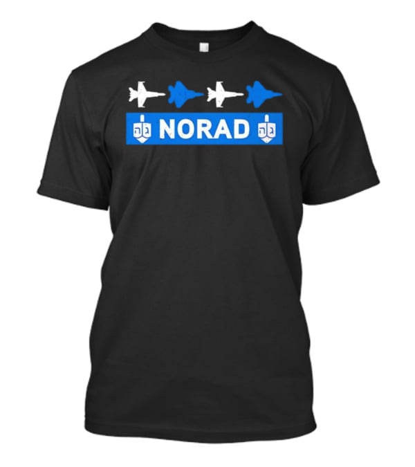 NORAD Hanukkah Jets And Dreidel Theme T-Shirt
