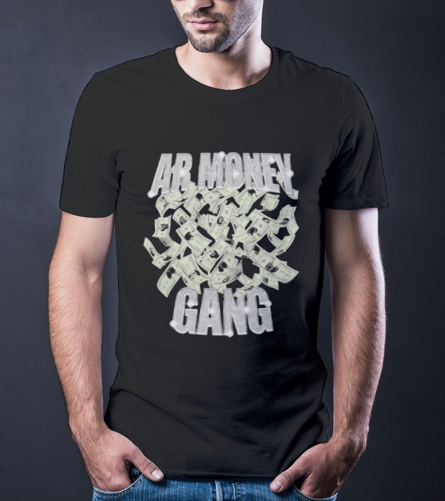 AR Money Gang Dollar Bills Bling 3D Effect T-Shirt