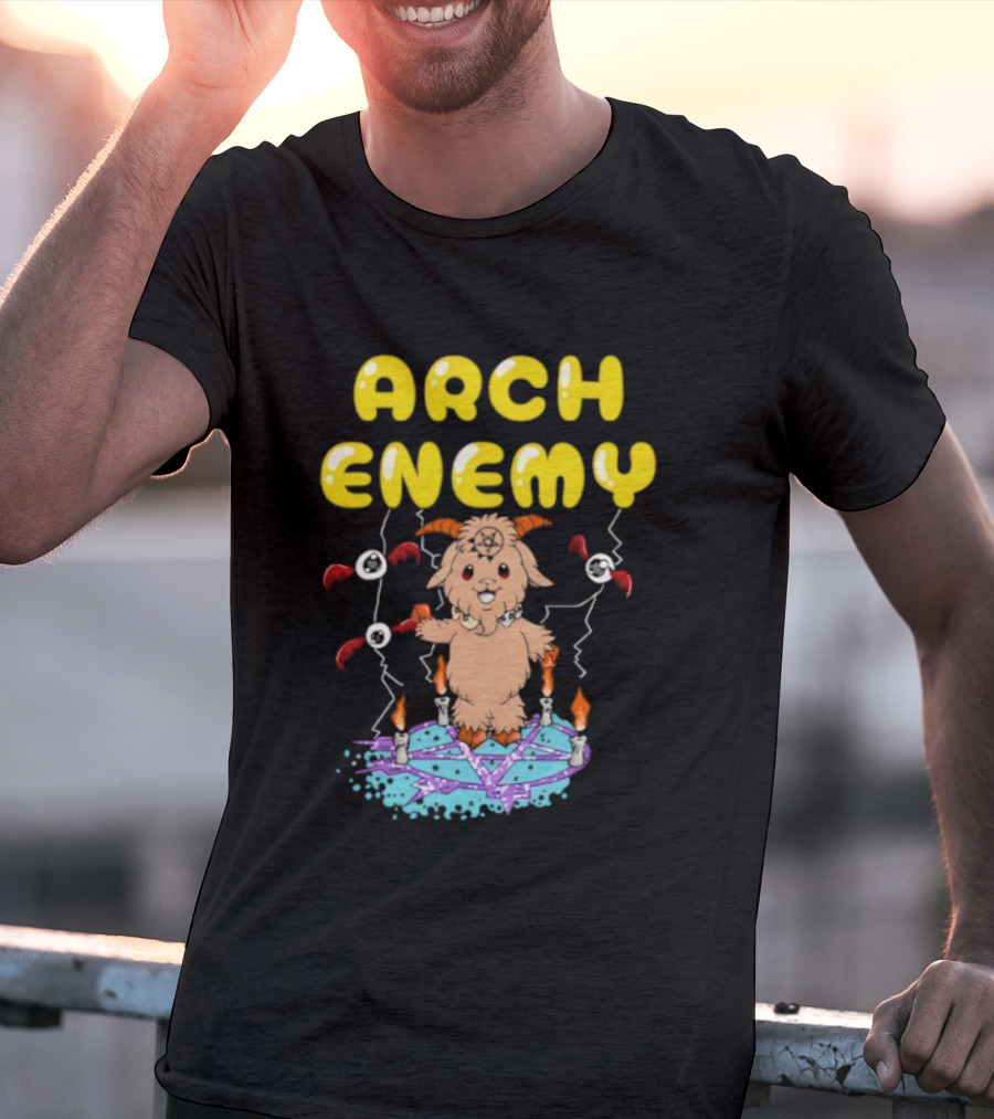 Arch Enemy Baphy Goat With Candles And Balloons T-Shirt