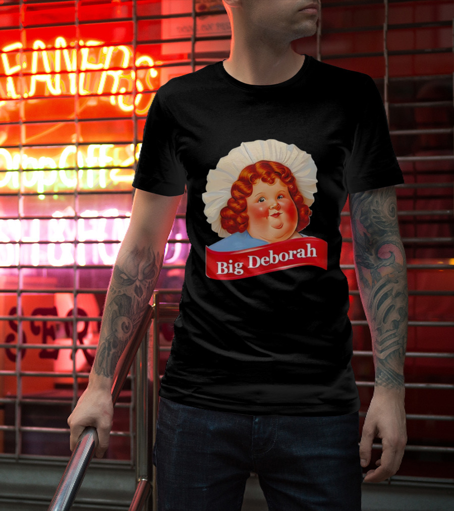 Big Deborah Nostalgic Character Icon With Red Hair And Chef Hat T-Shirt