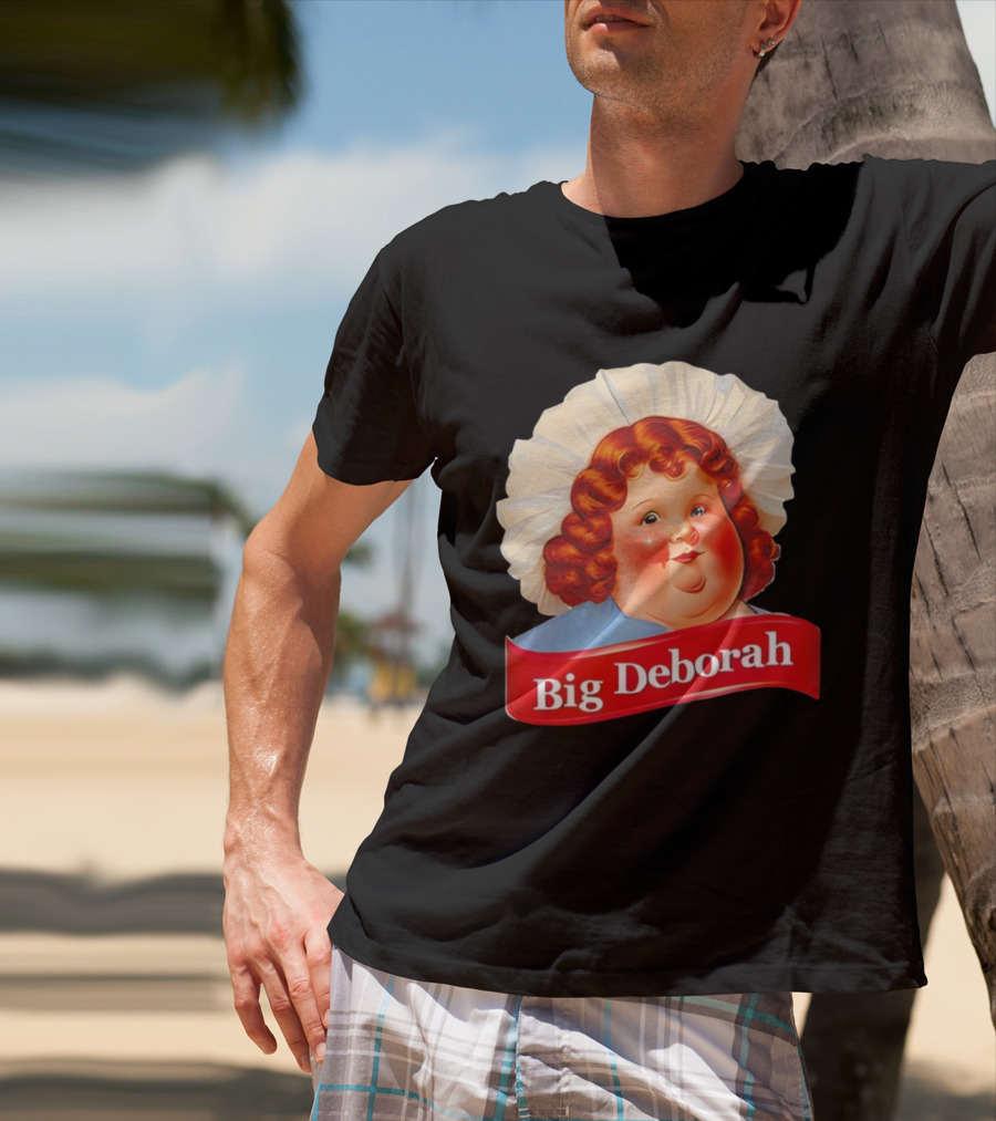 Big Deborah Nostalgic Character Icon With Red Hair And Chef Hat T-Shirt