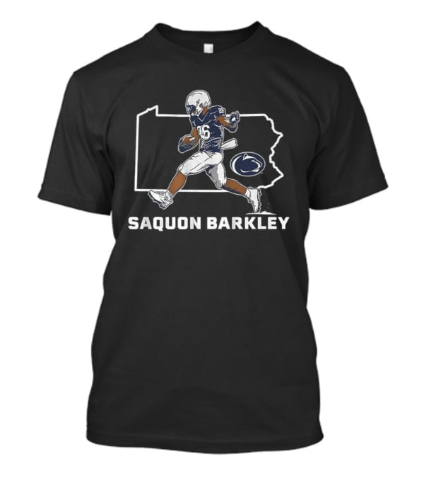 Saquon Barkley Penn State Nittany Lions Football Pennsylvania Outline T-Shirt