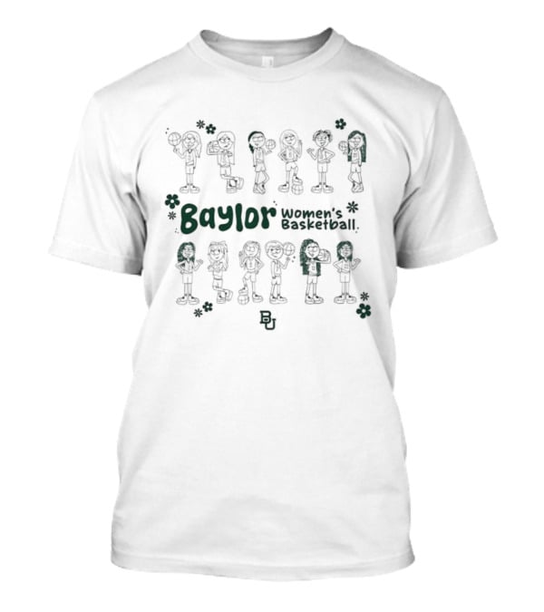 Baylor Women's Basketball BU Team Players Illustration T-Shirt