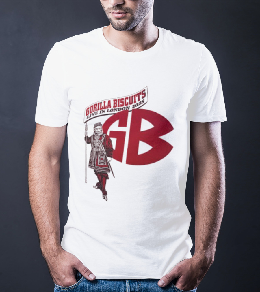 Gorilla Biscuits Live In London 2025 GB Red T-Shirt