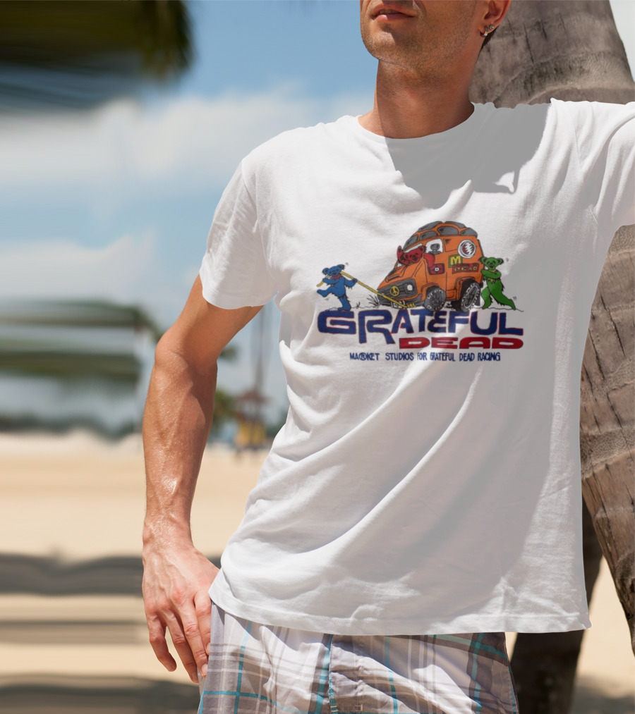 Grateful Dead Market Studios Racing Bears Peace Van T-Shirt