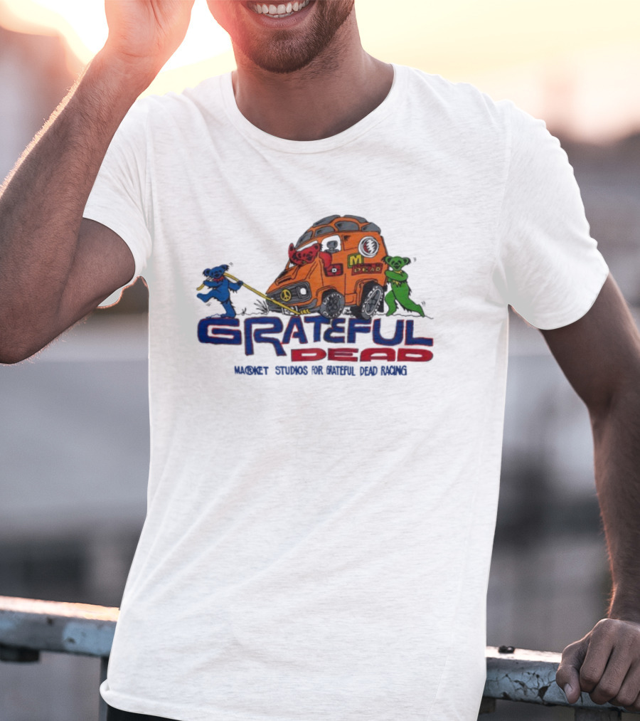 Grateful Dead Market Studios Racing Bears Peace Van T-Shirt
