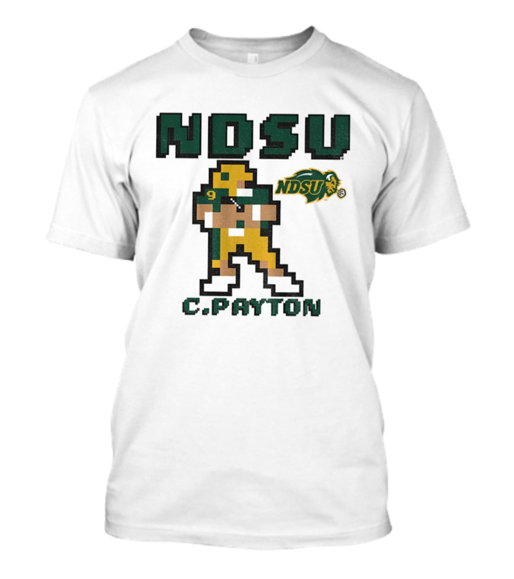 NDSU C. Payton 8Bit Football North Dakota State University T-Shirt