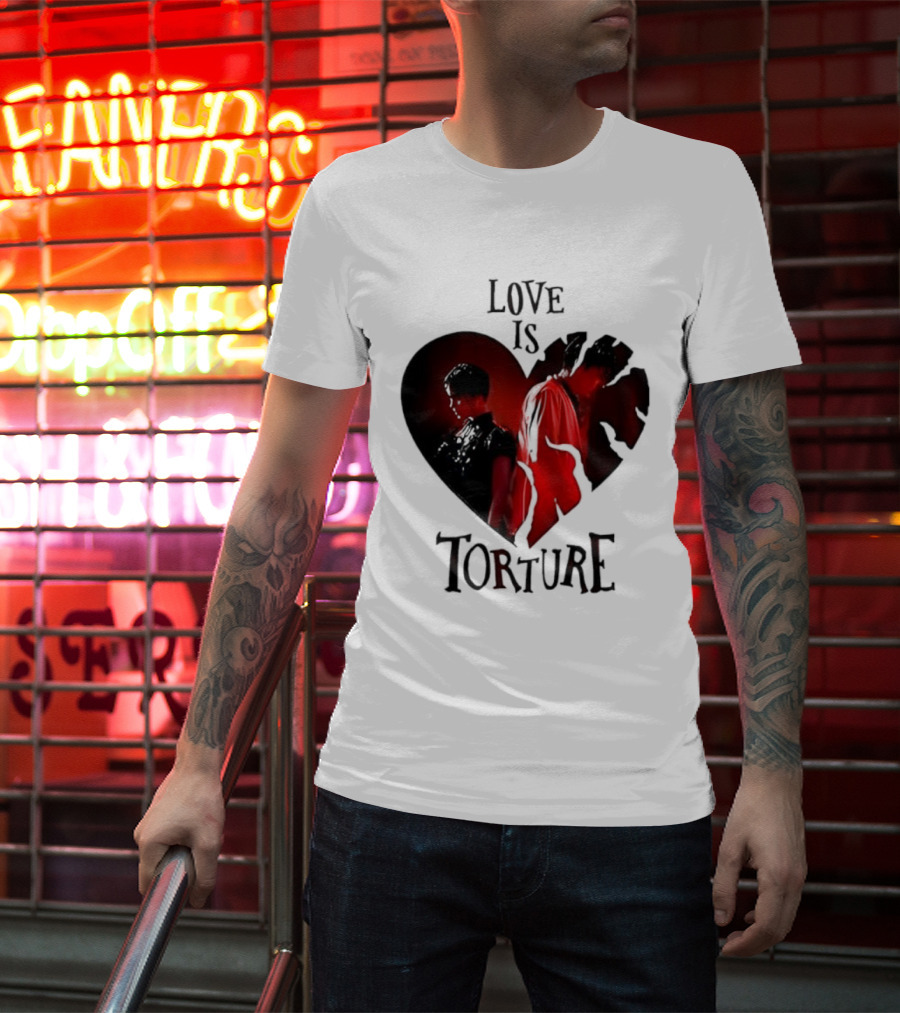 Wednesday Addams Tyler Galpin Love Is Torture Heart Design T-Shirt