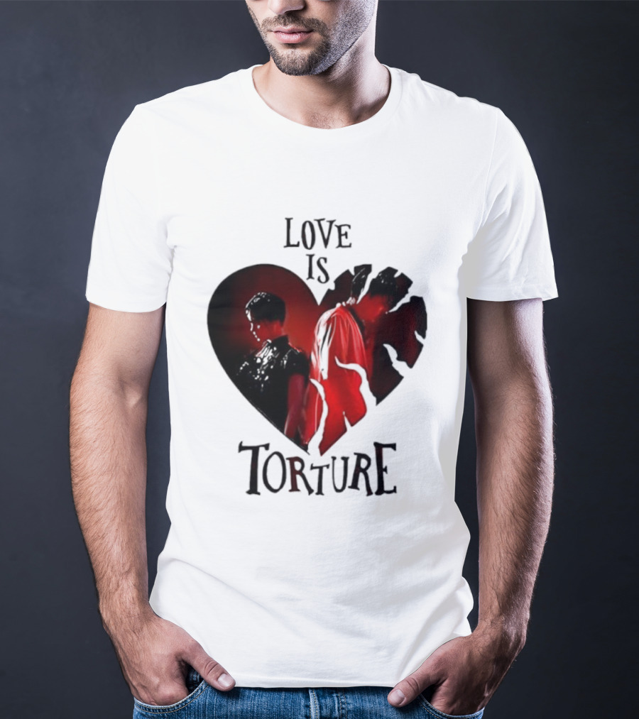 Wednesday Addams Tyler Galpin Love Is Torture Heart Design T-Shirt