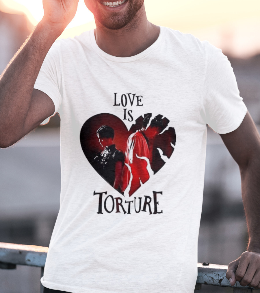 Wednesday Addams Tyler Galpin Love Is Torture Heart Design T-Shirt