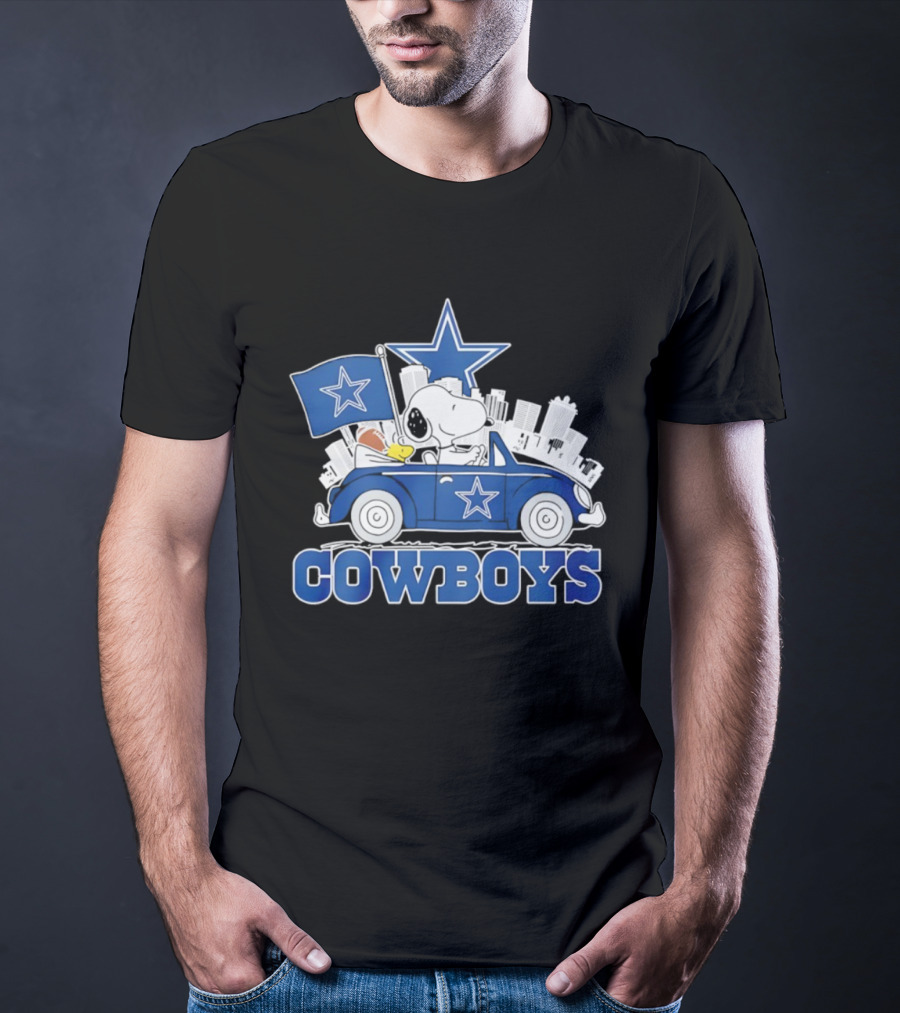 Dallas Cowboys Snoopy Woodstock Car Ride T-Shirt