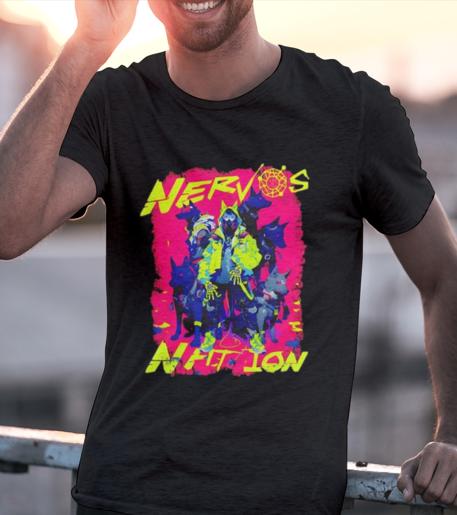 Nervos Nation CKCon 2024 Cyberpunk Aesthetic Hunter And Dogs T-Shirt