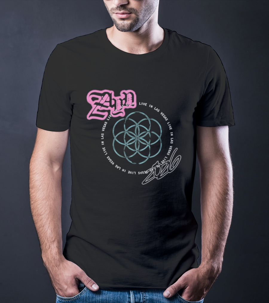 Live In Las Vegas 2024 Mandala T-Shirt