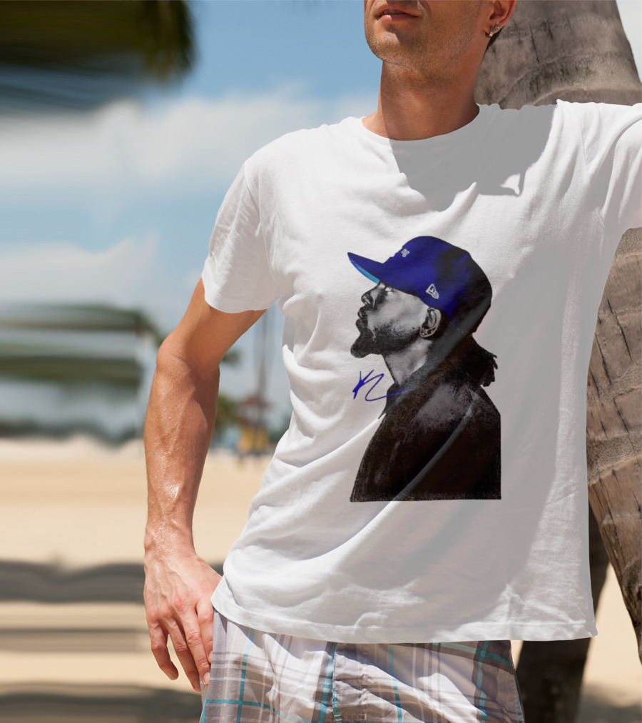 Kendrick Lamar GNX Signature YL Blue Cap T-Shirt