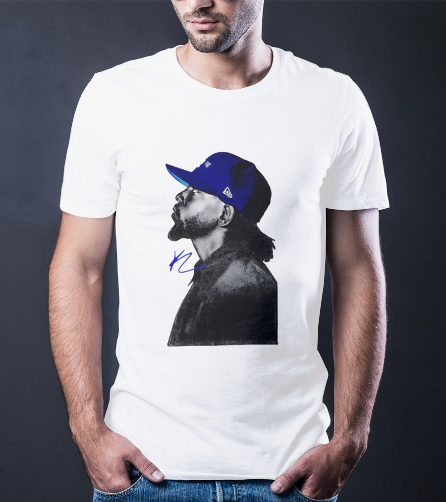 Kendrick Lamar GNX Signature YL Blue Cap T-Shirt