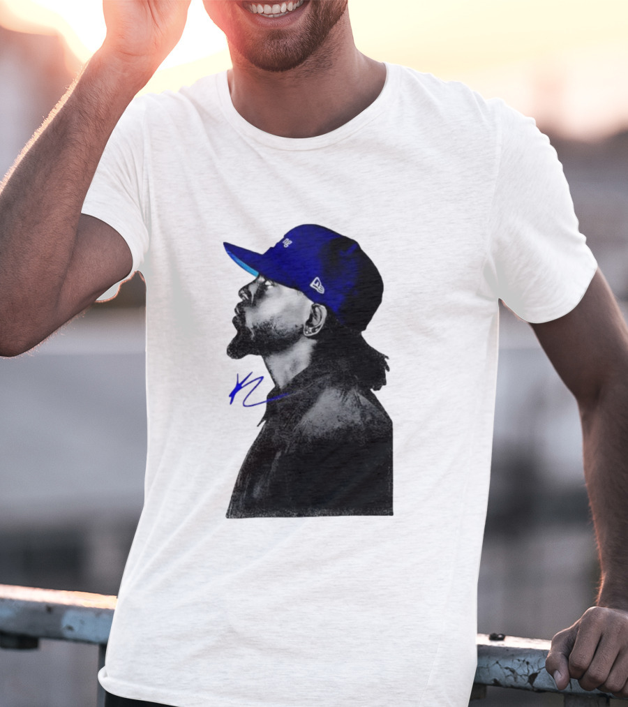 Kendrick Lamar GNX Signature YL Blue Cap T-Shirt