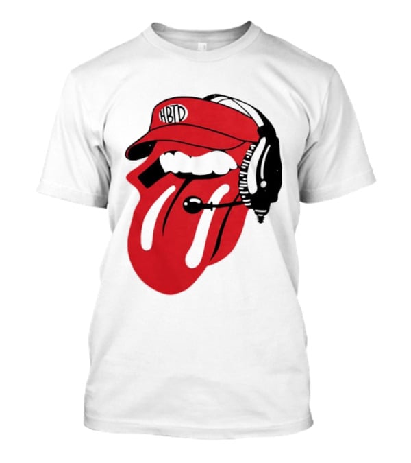 Red Hat Tongue Out Georgia Football Headset T-Shirt