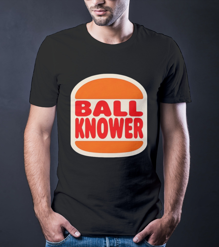 Ball Knower Parody Fast Food Logo T-Shirt