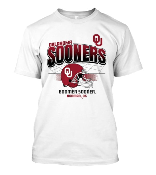 Oklahoma Sooners Football Boomer Sooner Norman OK Helmet OU T-Shirt
