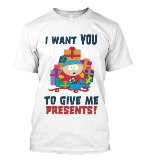 South Park Cartman Christmas I Want You To Give Me Presents T-Shirt