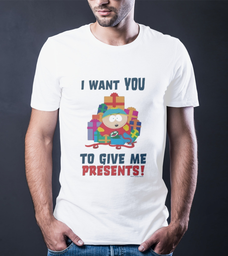 South Park Cartman Christmas I Want You To Give Me Presents T-Shirt
