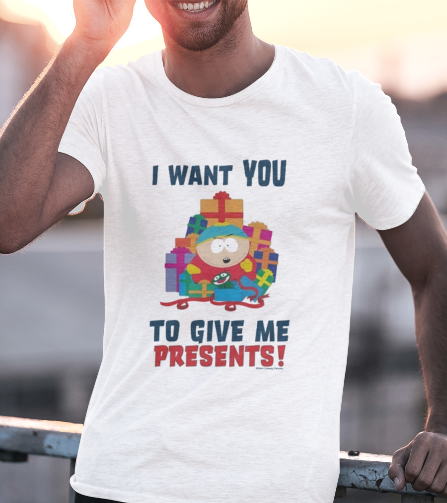 South Park Cartman Christmas I Want You To Give Me Presents T-Shirt