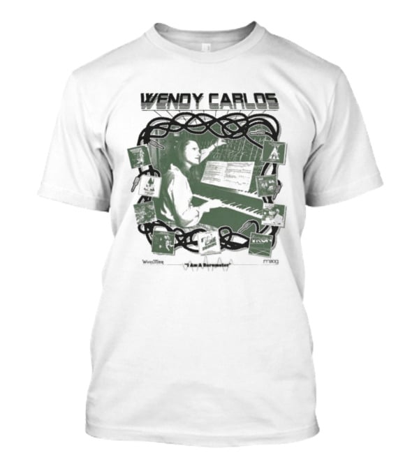 Wendy Carlos I Am The Barometer Piano Keyboard Green Design T-Shirt