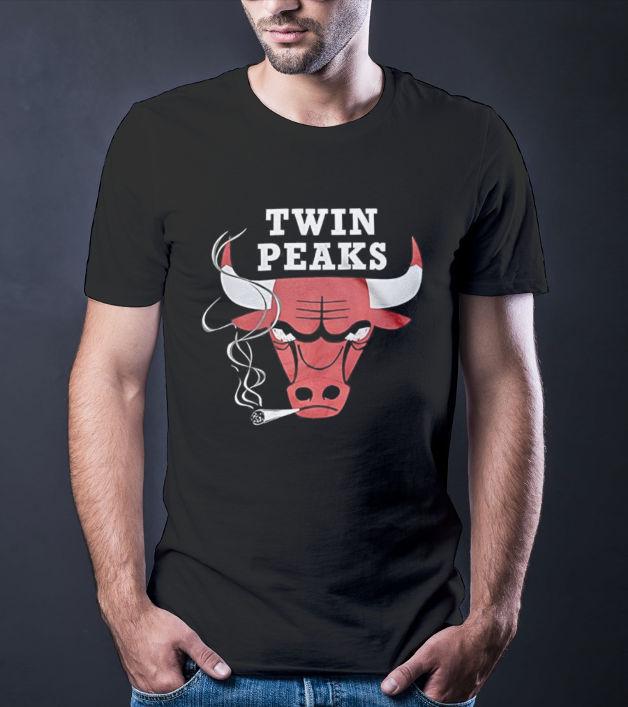 Chicago Bulls Twin Peaks Smoking Bull T-Shirt