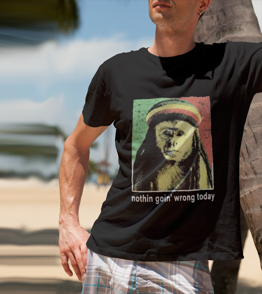 Jahmunkey Nothin Goin’ Wrong Today Rasta Monkey T-Shirt