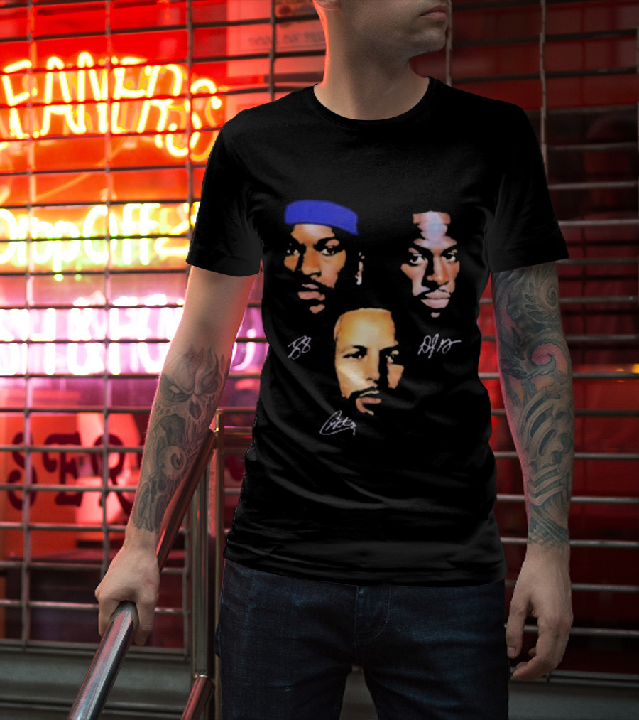 Jimmy Butler Draymond Green Stephen Curry Faces Heads BB AJG Signatures T-Shirt