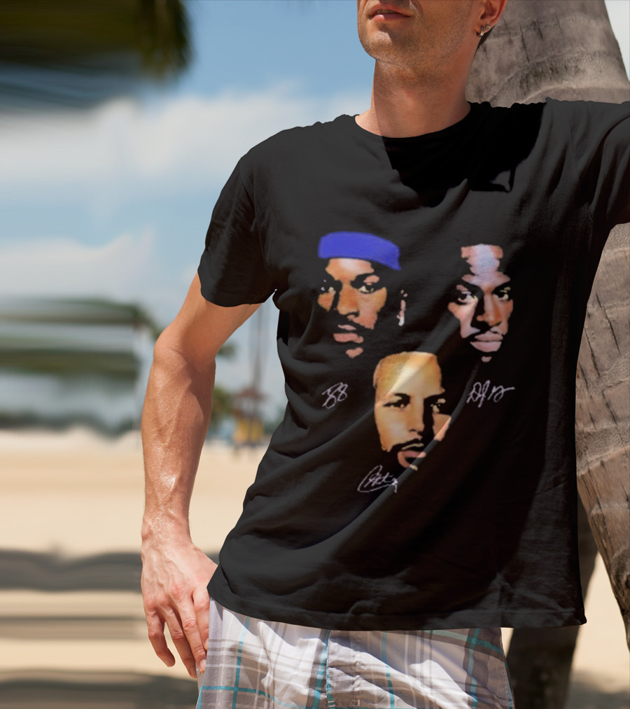 Jimmy Butler Draymond Green Stephen Curry Faces Heads BB AJG Signatures T-Shirt