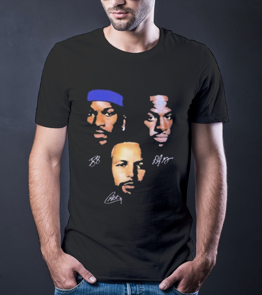 Jimmy Butler Draymond Green Stephen Curry Faces Heads BB AJG Signatures T-Shirt