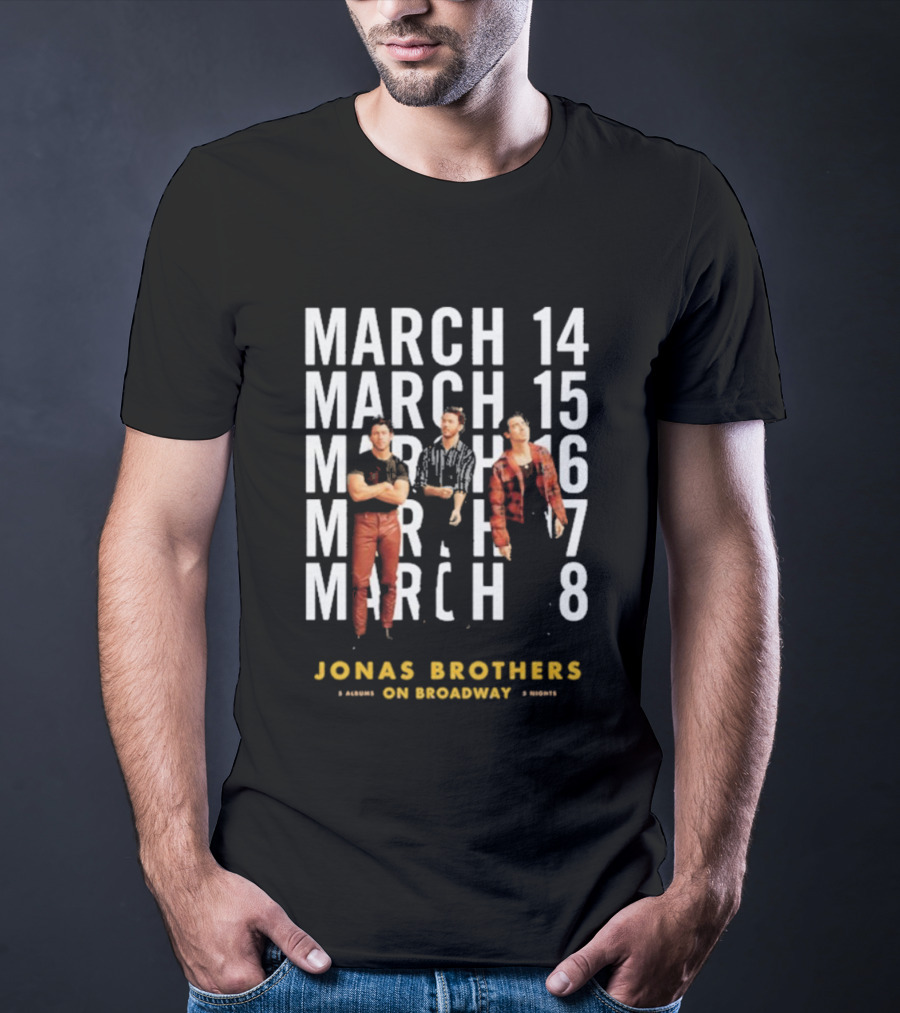 Jonas Brothers Live On Broadway March 14-18 2025 T-Shirt