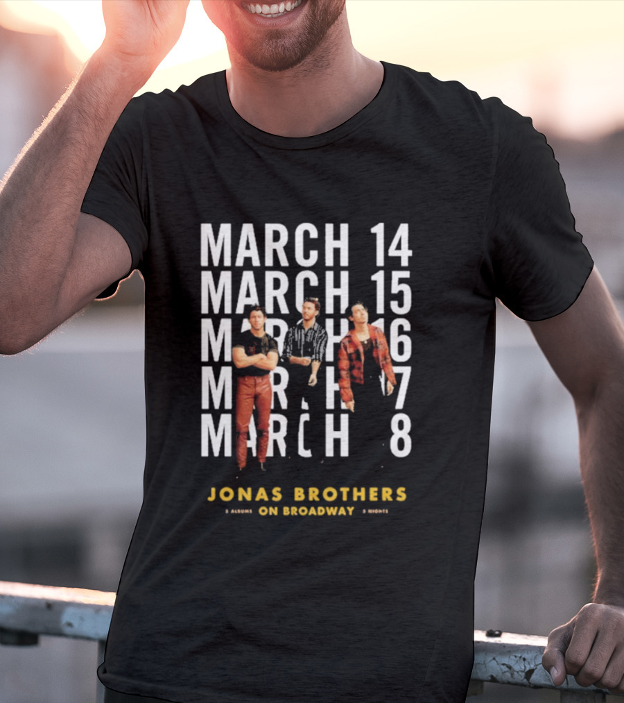 Jonas Brothers Live On Broadway March 14-18 2025 T-Shirt