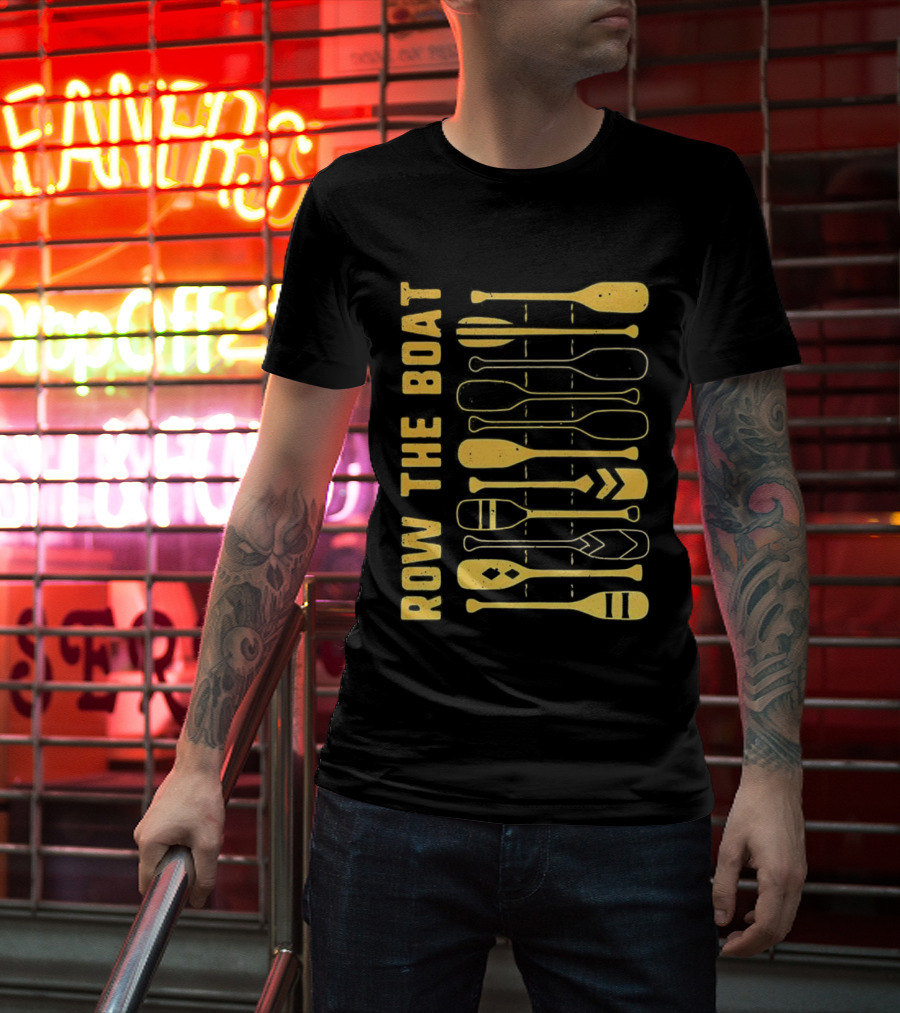 Row The Boat Wall Of Oars T-Shirt