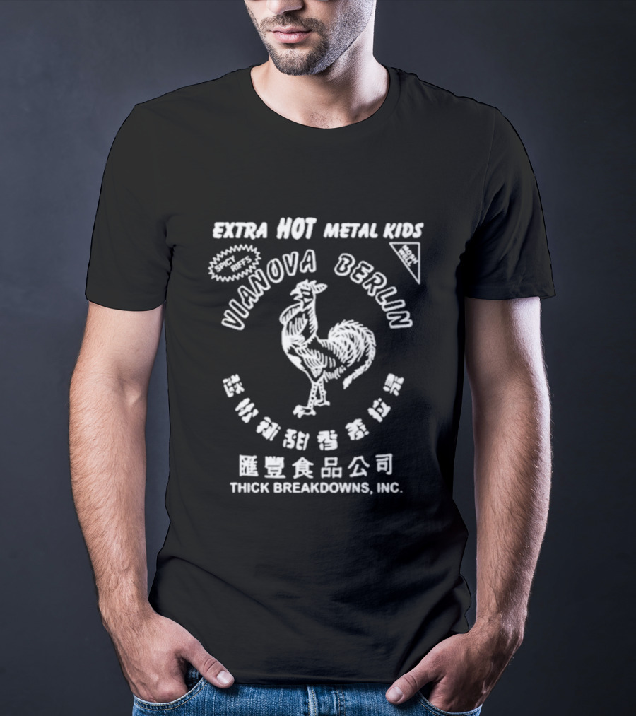 Vianova Berlin Extra Hot Metal Kids Thick Breakdowns Rooster T-Shirt