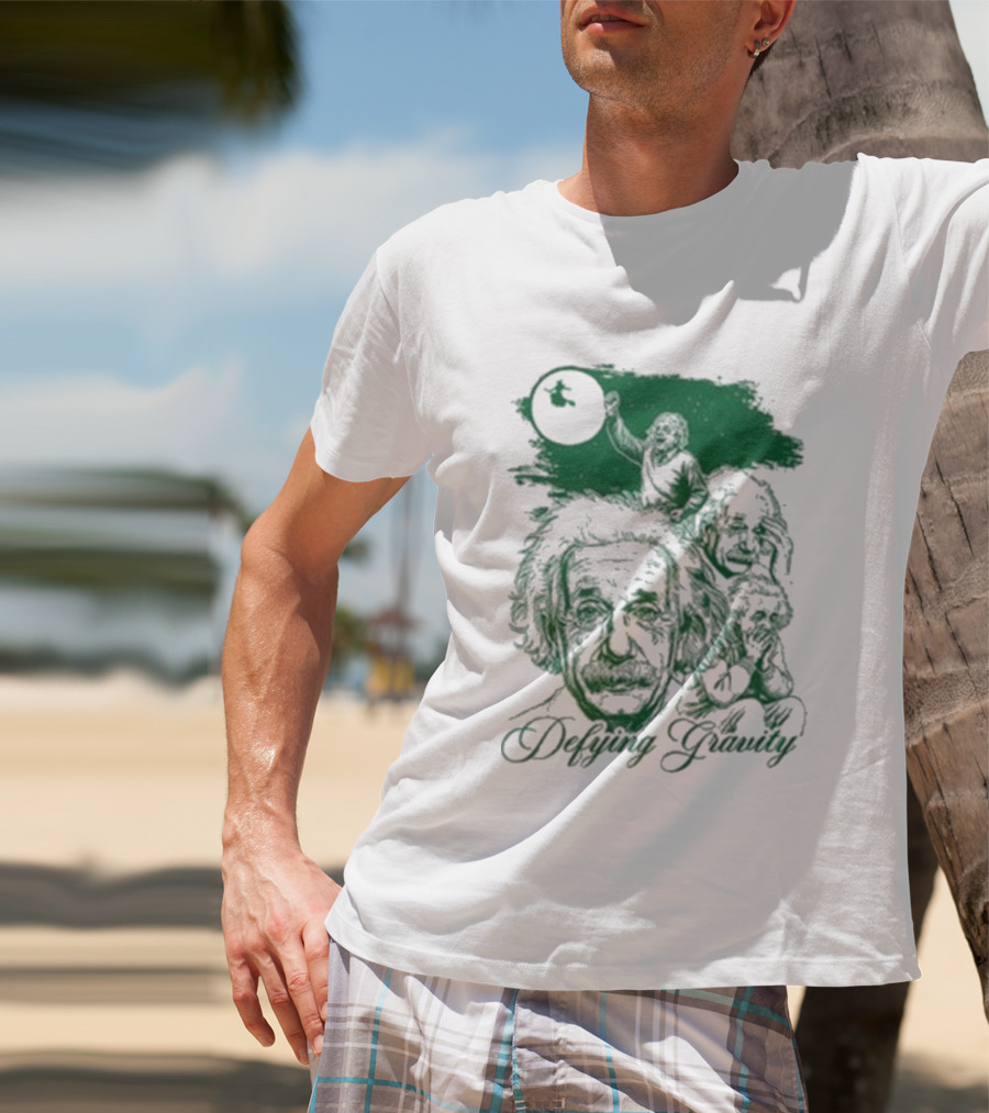 Albert Einstein Defying Gravity Science Concept T-Shirt