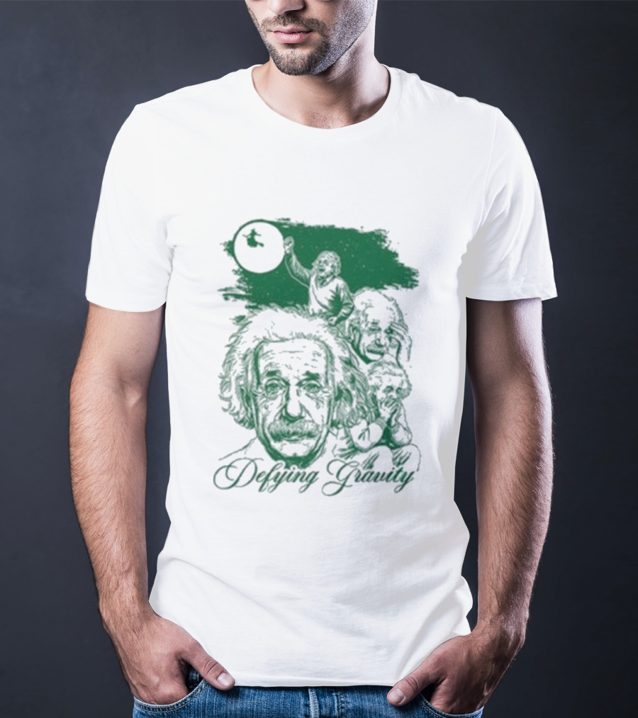 Albert Einstein Defying Gravity Science Concept T-Shirt