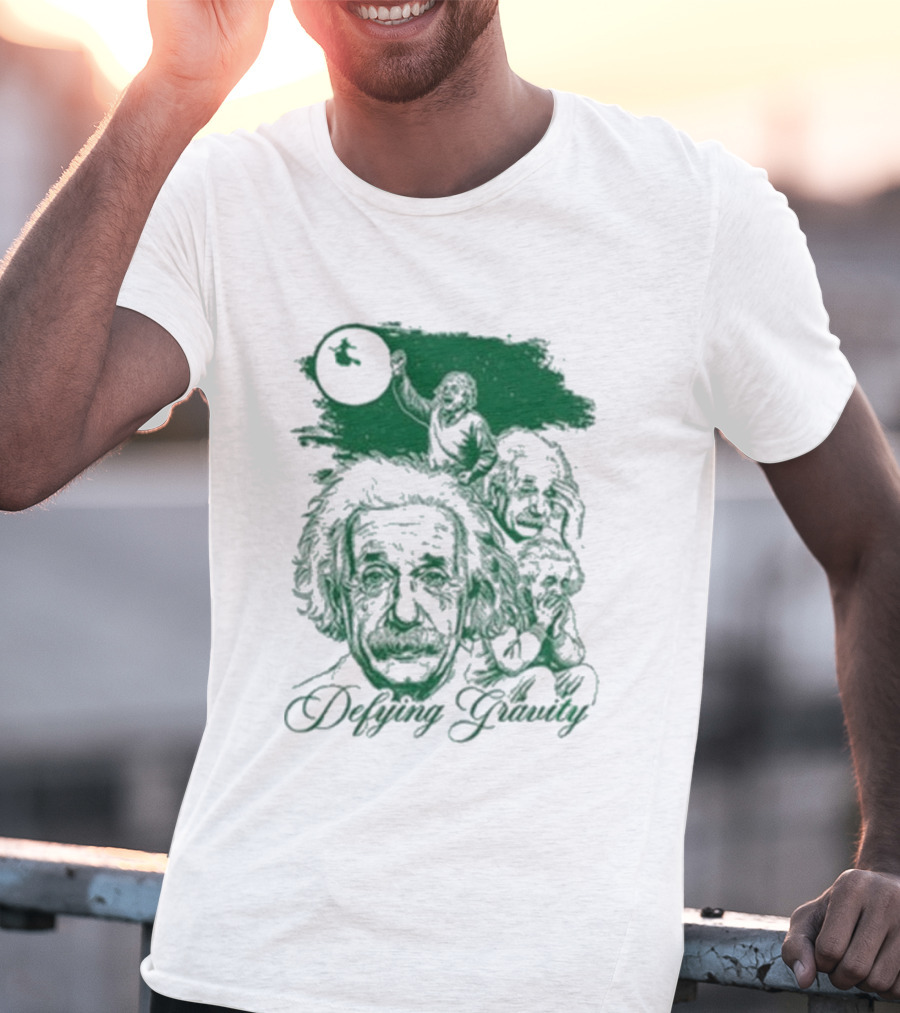 Albert Einstein Defying Gravity Science Concept T-Shirt