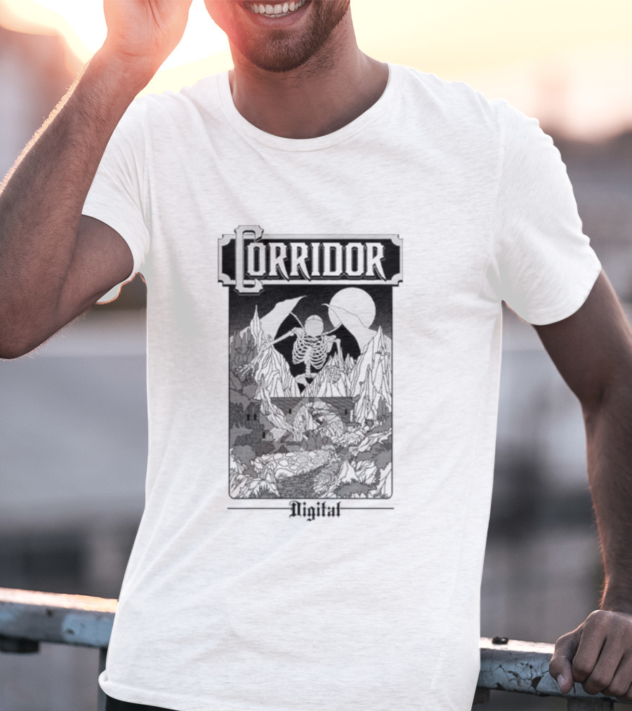 Corridor Digital Skeleton Horror High 64 Moonlit Mountains T-Shirt