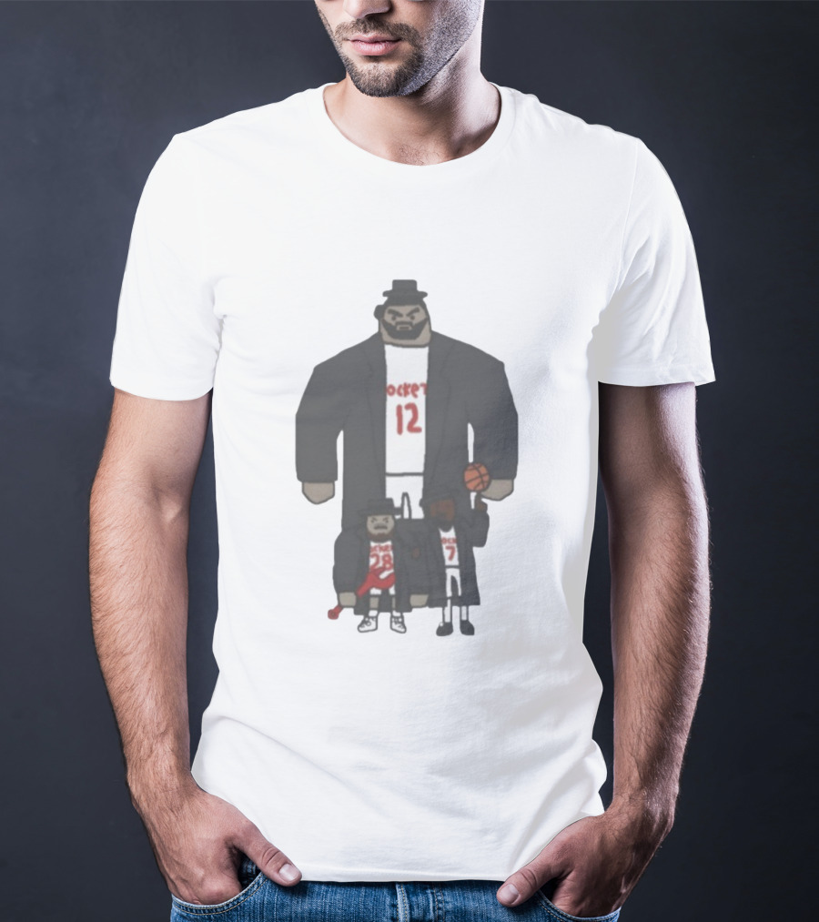 Houston Rockets Alperen Şengün Sen Goon Squad Basketball Player Cartoon T-Shirt